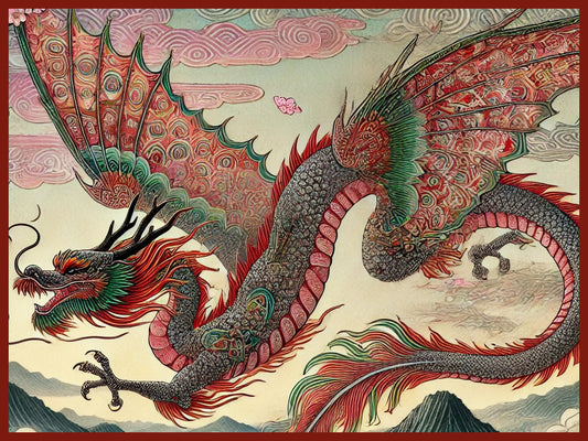 Vintage Dragon Poster – Timeless Elegance & Mythical Power