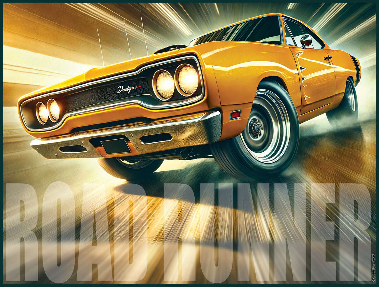 Classic Road Runner Inspired Poster