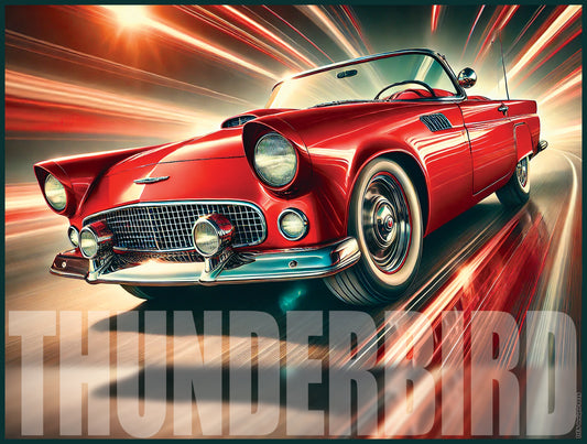 Classic Thunderbird Inspired Poster