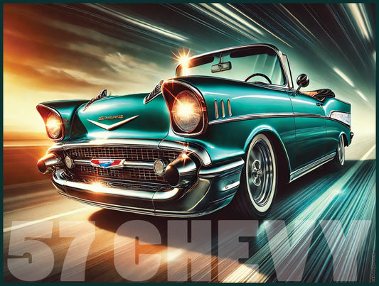 Classic 57 Chevy Inspired Poster