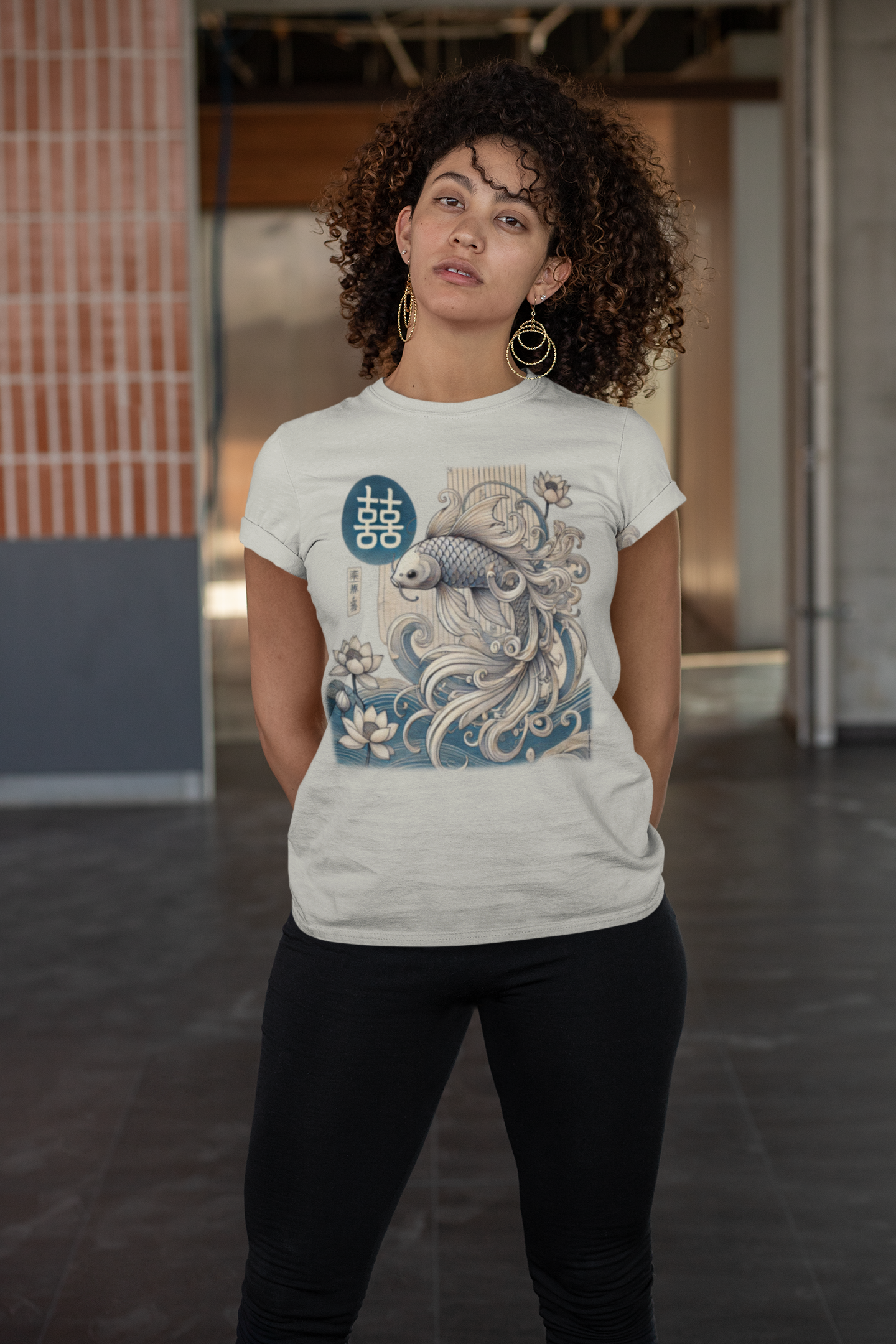 Happy Koi Fish 1 - Unisex Short Sleeve T-Shirt