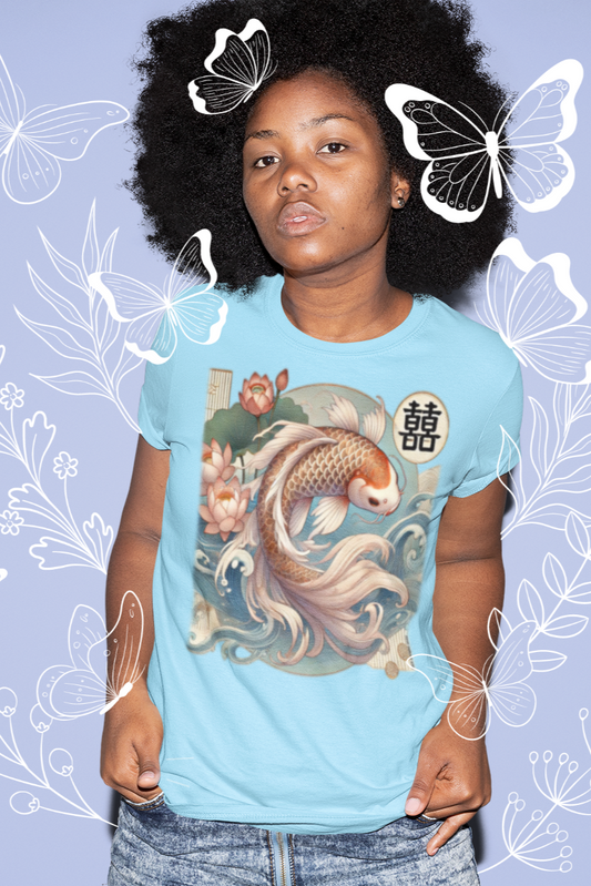 Happy Koi Fish 2 - Unisex Short Sleeve T-Shirt